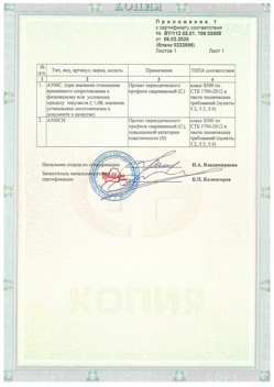 2020.02.06 Благовещенск - Приложение к сертификату - Прокат арматурный для железобетонных конструкций периодического профиля.